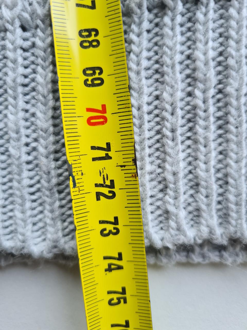 Lange zachte licht grijze trui / jurk  Maat L