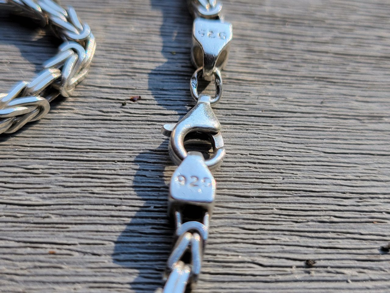 Vierkante koningsketting, zilver/ 3 mm breed