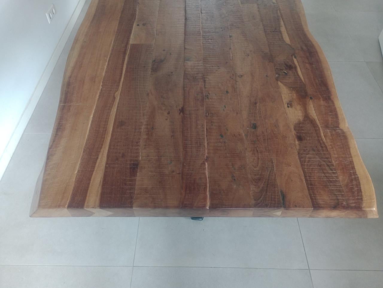Boomstam eettafel massief hout 240x95/100