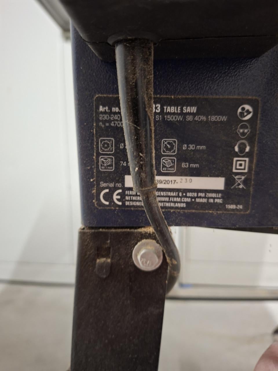 Zaagtafel FERM TSM1033