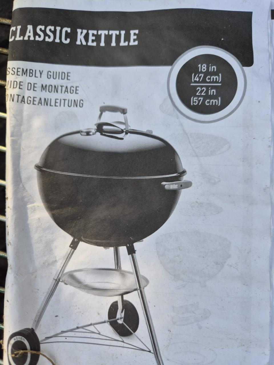 Weber Classic BBQ 57cm incl. Weber Chimney starter & beschermhoes.