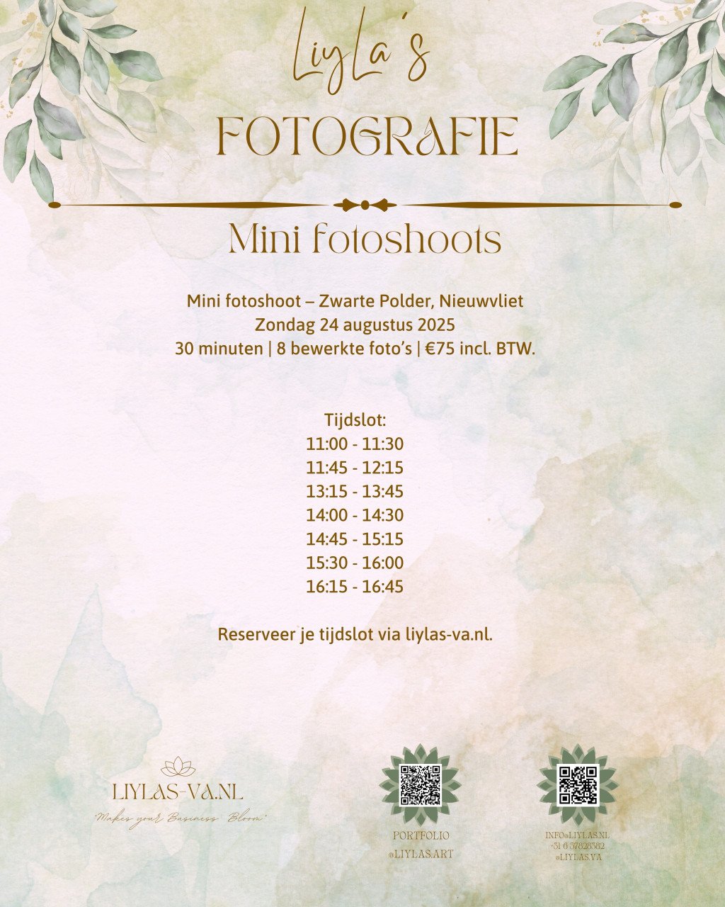Mini fotoshoot in de natuur – Zwarte Polder, Nieuwvliet