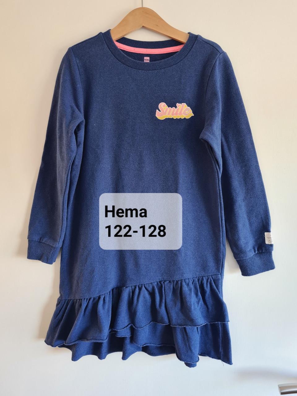 Hema Jurk Maat 122/128 - Donkerblauw