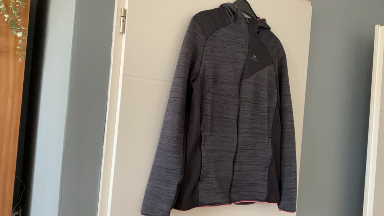 QUECHUA Dun fleece vest wandelen dames MH520 Light zwart