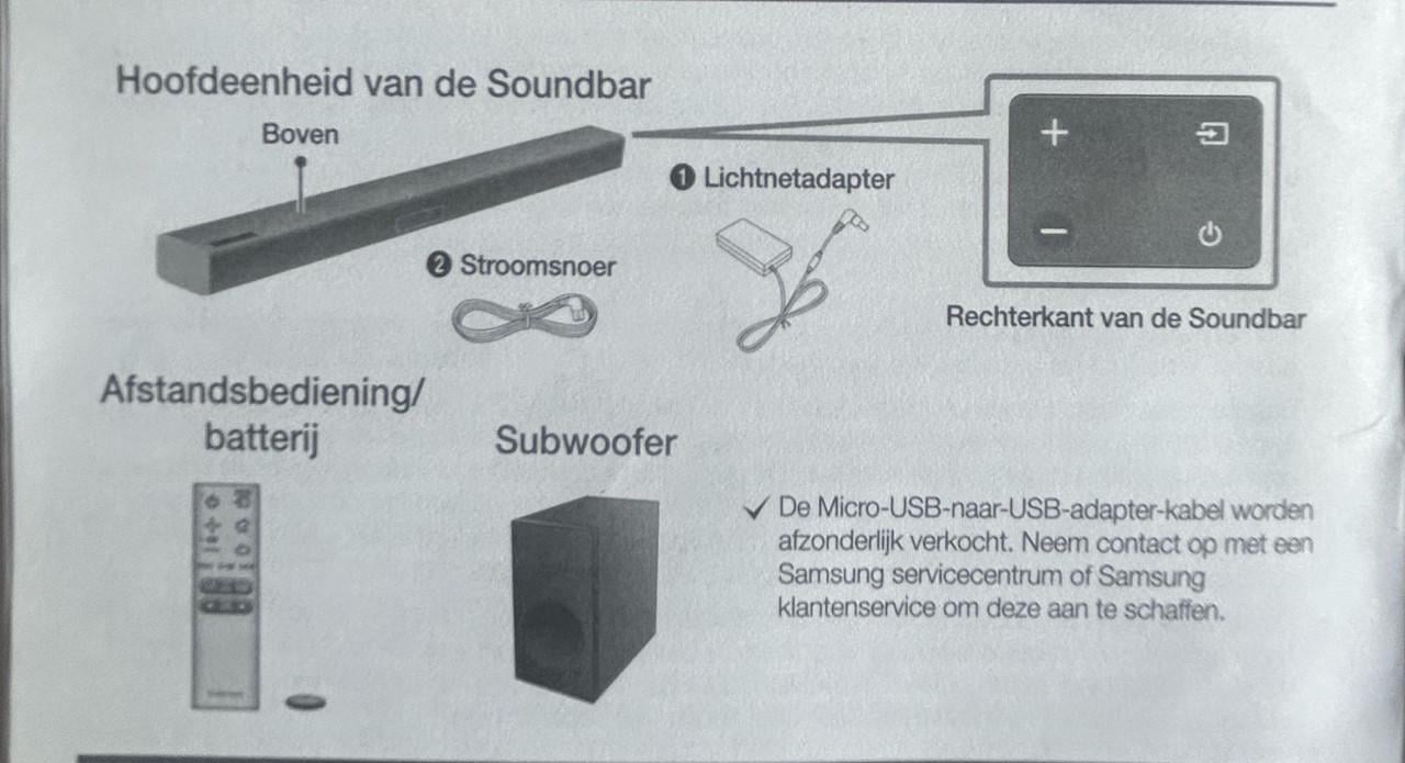 Soundbar Samsung incl subwoofer