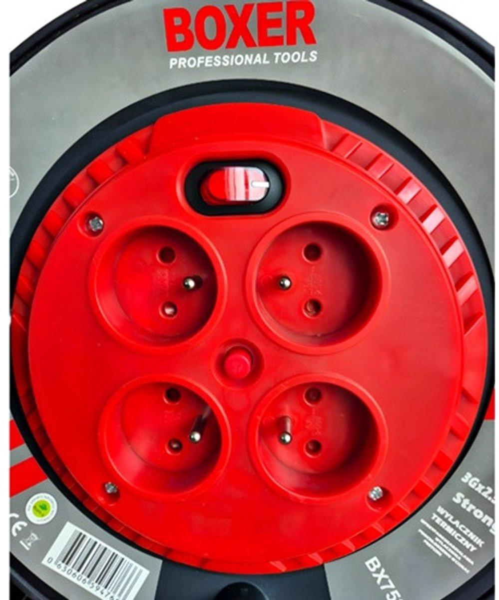 Boxer Kabelhaspel - Tuin verlengsnoer - 4 Stopcontacten - 50 meter - 3x2,5m