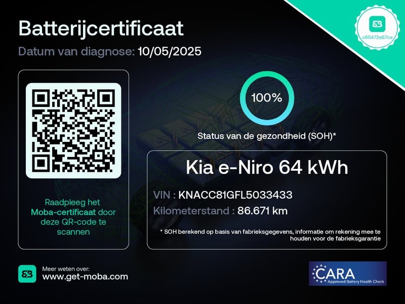 Kia E-niro executiveline 64 kwh soh 100 procent!