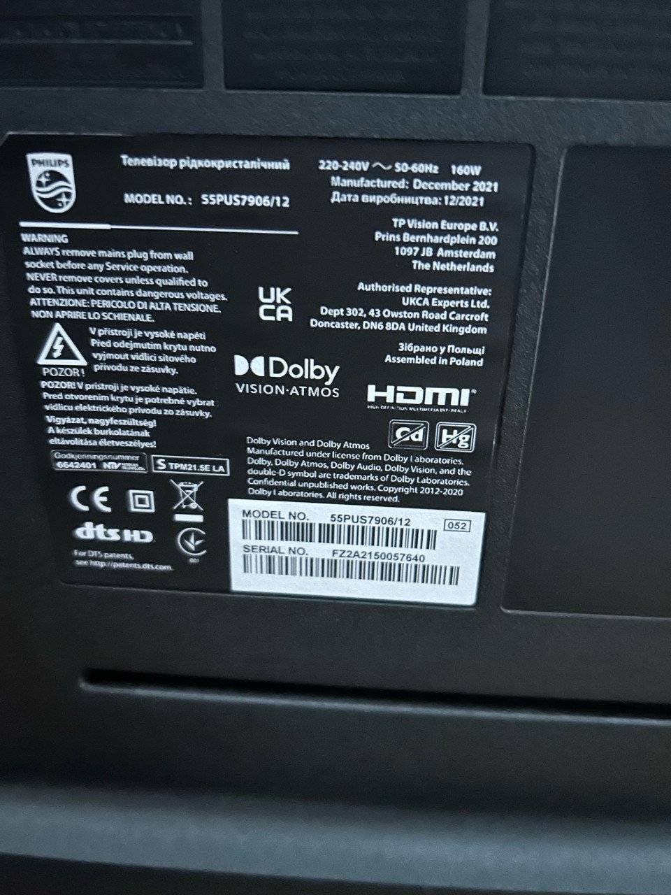 Philips Ambilight TV 55 inch ( 55PUS7906/12 )