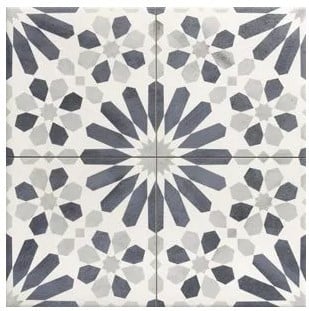 3030-335 ca 22 m² decortegels blauw/wit/grijs, 44x44 cm, per m²