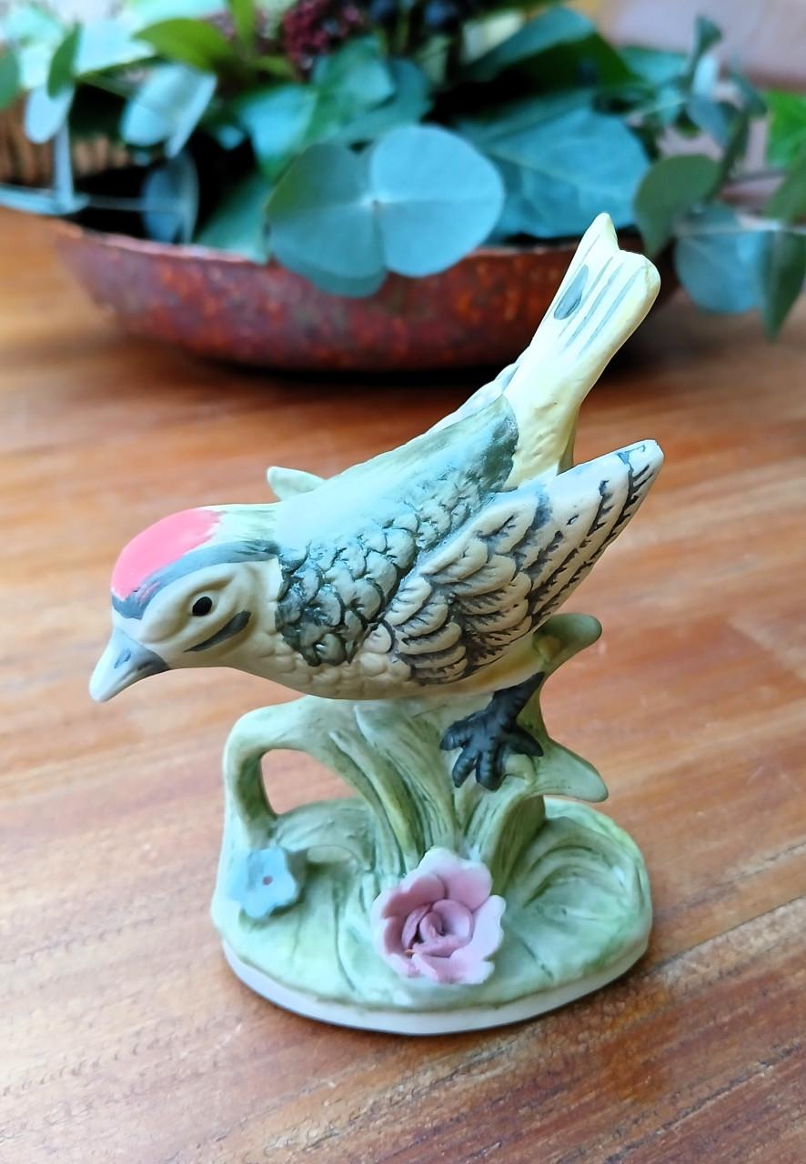 3 Vintage vogelbeeldjes - Bisque porselein van Lefton