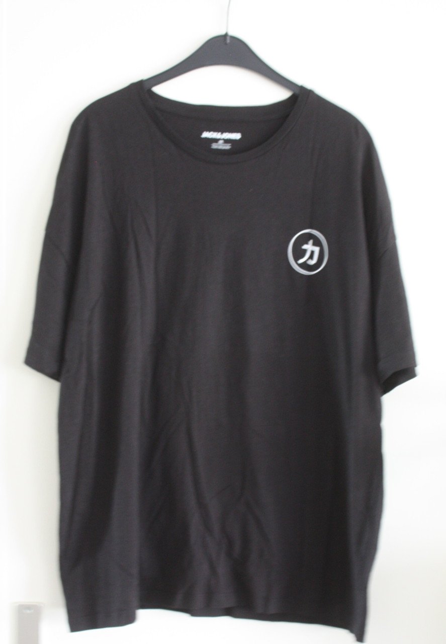 Zwart shirt draak maat xxl