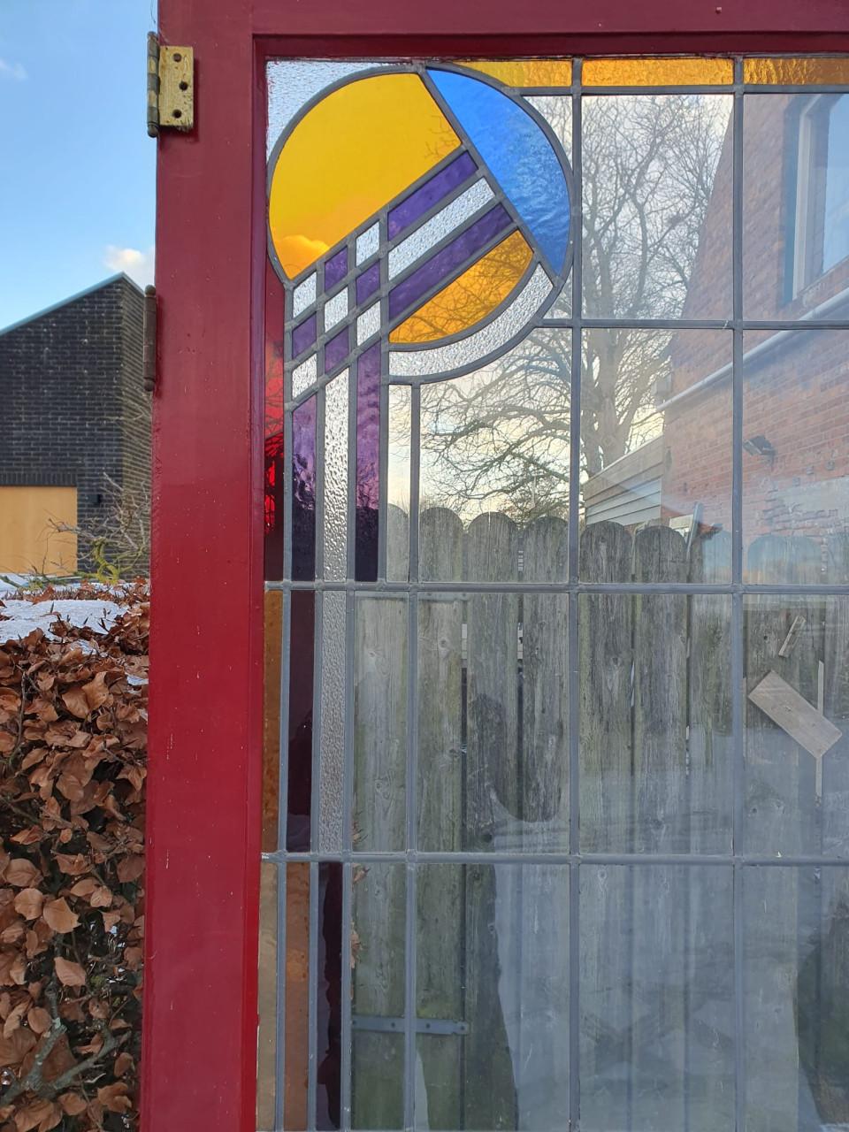 Art deco deur glas in lood