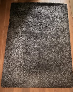 Vloerkleed antraciet hoogpolig 230x160 cm