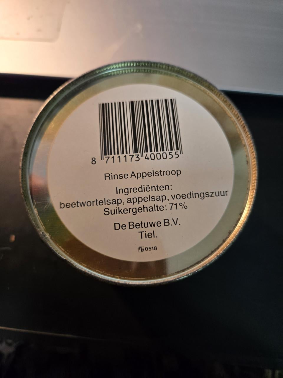 Blik: Rinsche Appelstroop De Betuwe Leeg