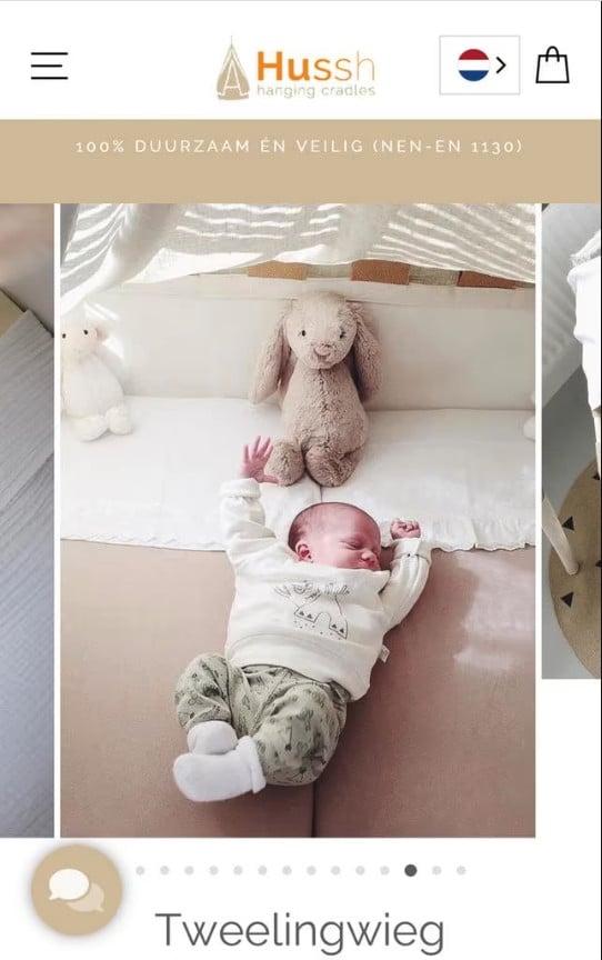 Hush craddles tweelingwieg inclusief standaard