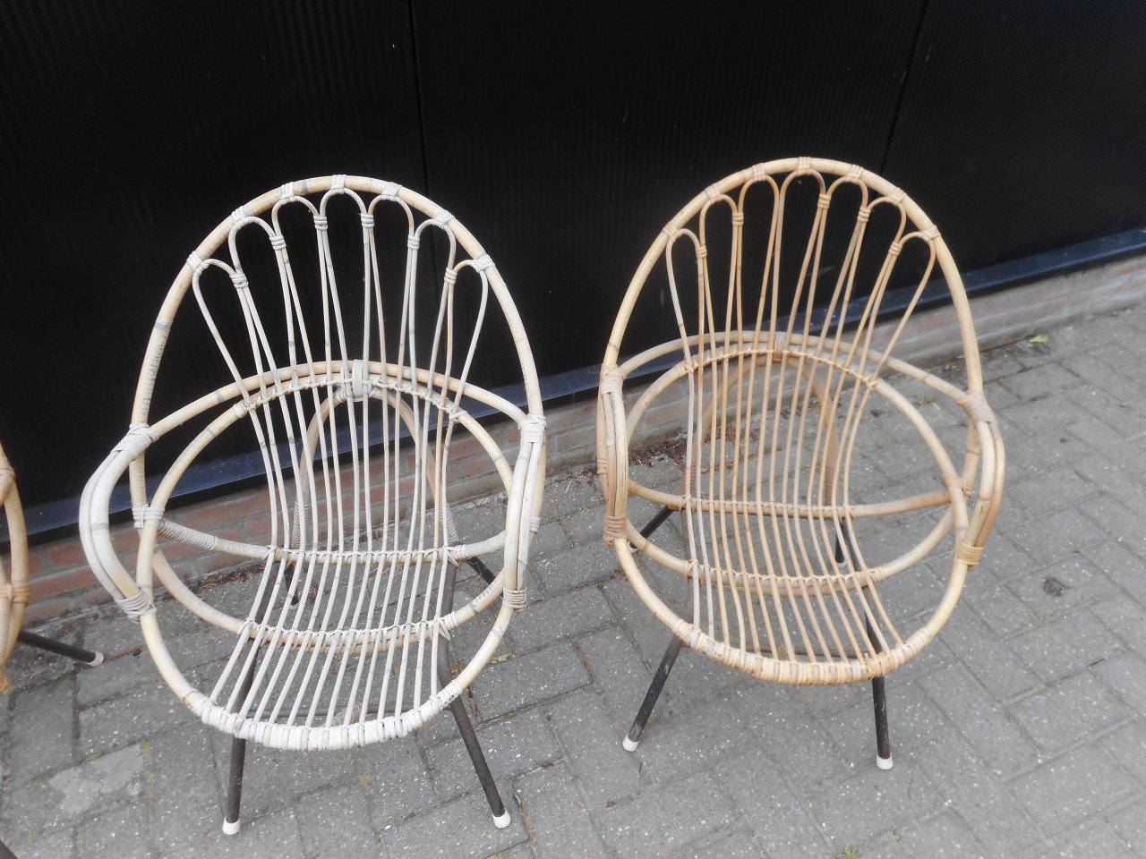 6 Rotan kuips stoeltjes