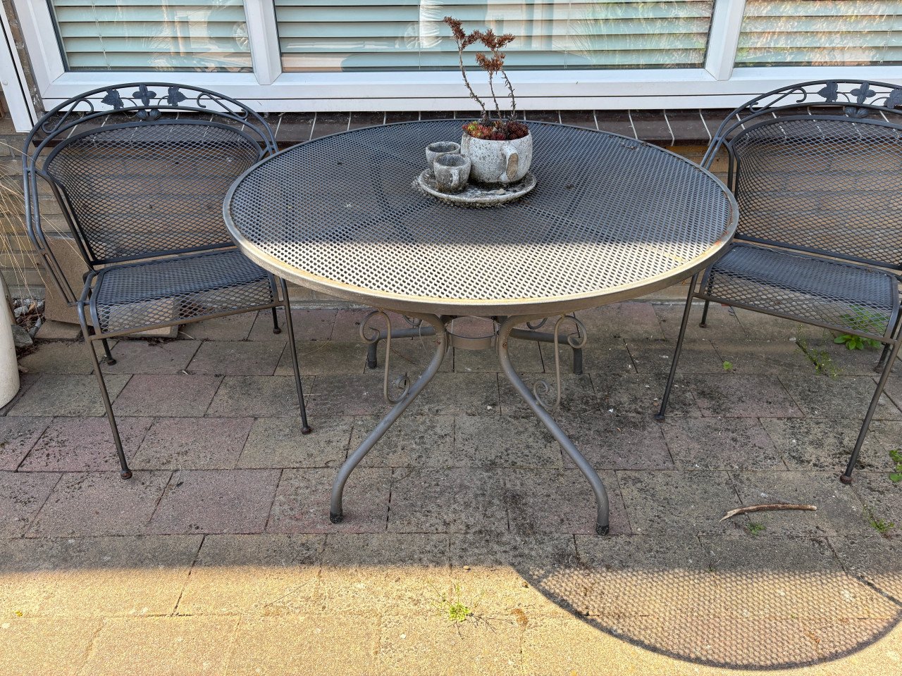Te Koop: ijzeren tuinset