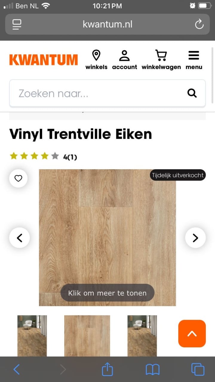 Vinyl vloerbedekking