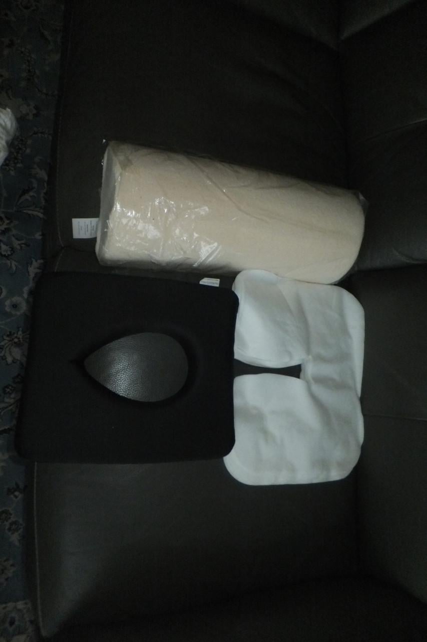 Kussentjes en papieren doekjes voor massage