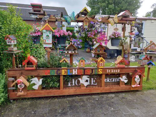 Vogelhuisjes , Nestkastjes , Voederplateaux  zie Foto's v.a 15,-