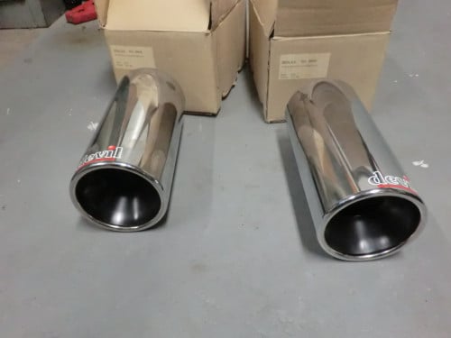 RVS Uitlaat eindstukken Devil  100mm  21 cm lang