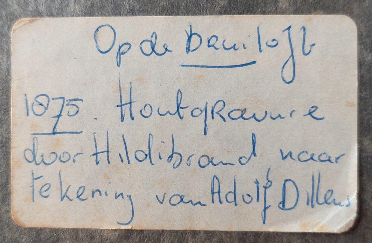 Houtgravure 'Op de Bruiloft' door Hildibrand