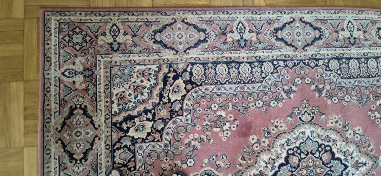 Vintage vloerkleed oudroze