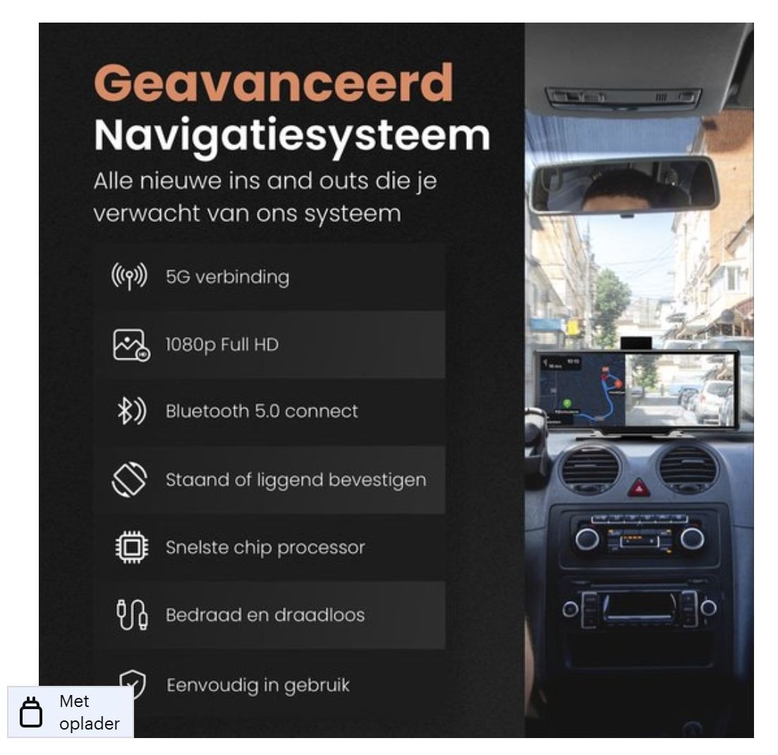 MasonPro Navigatiesysteem, voor Apple Carplay & Android Auto