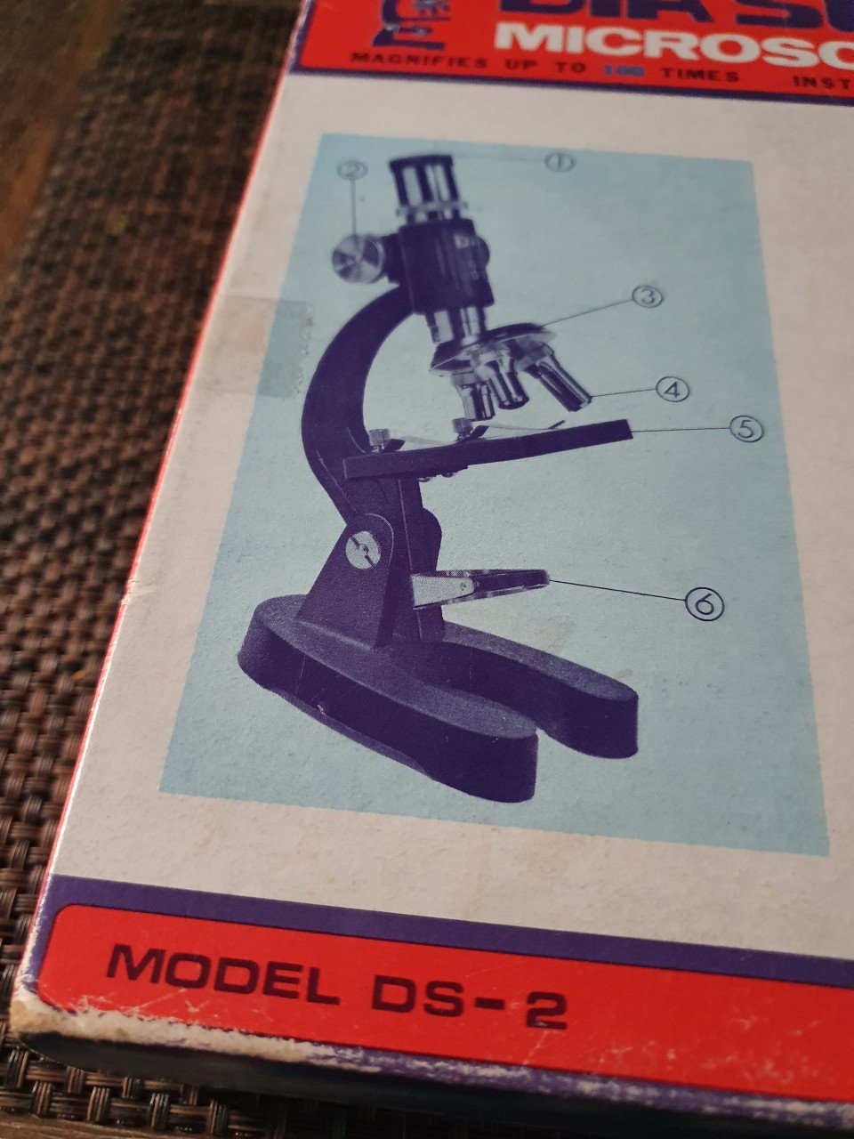 Vintage Microscoop Set Kit "Dia Scope" Science Mate, in originele doos...