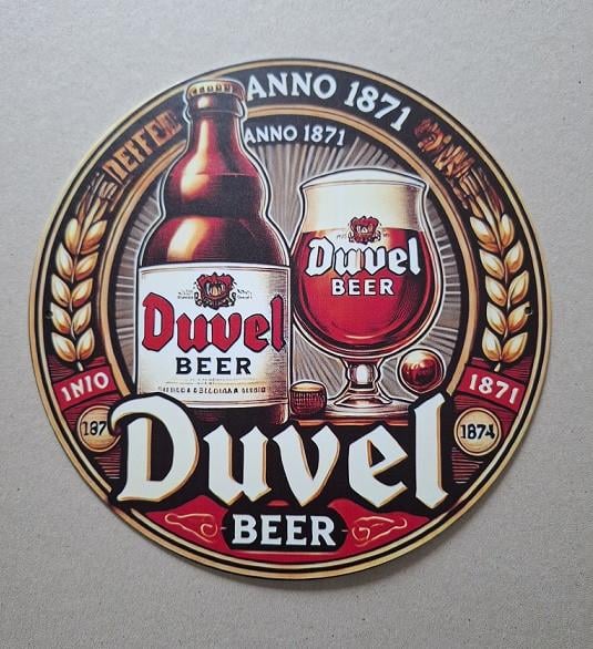 Duvel Bier Metalen Decoratiebord