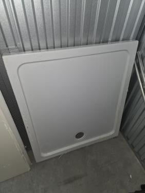 Douchebak BWS Rechthoek Zelfdragend Acryl 100x90x4cm Wit