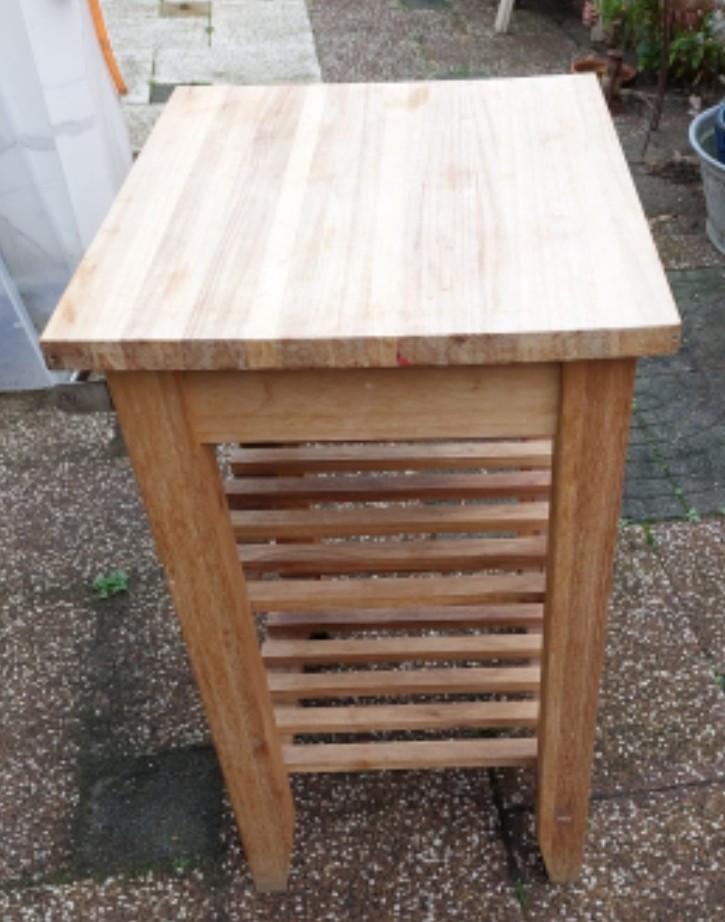 Houten Keukentrolley op wieltjes