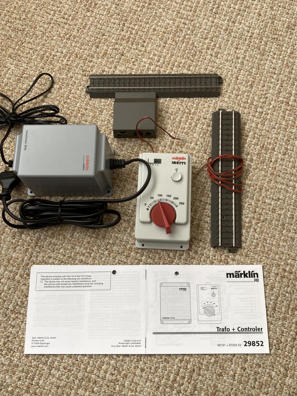 Marklin Fahrregler controler + transformator+ aansluitstukken