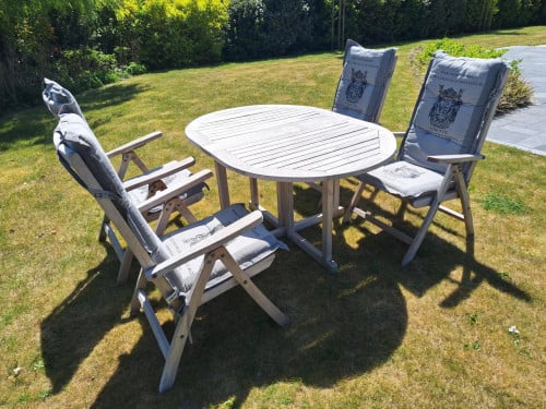 Hardhouten (teak) tuinset