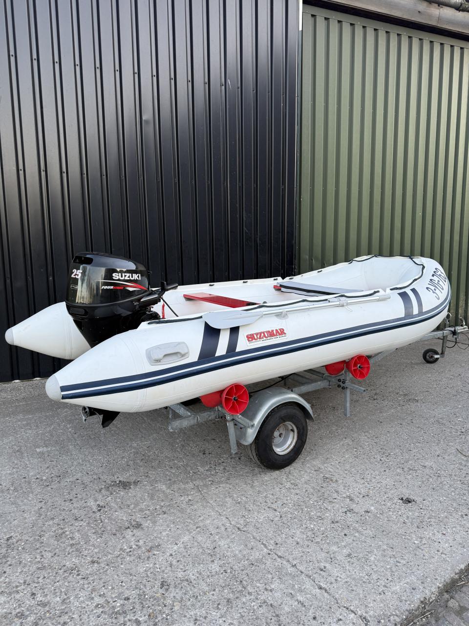 Suzumar 390 RIB + Suzuki 25PK 4takt & Trailer