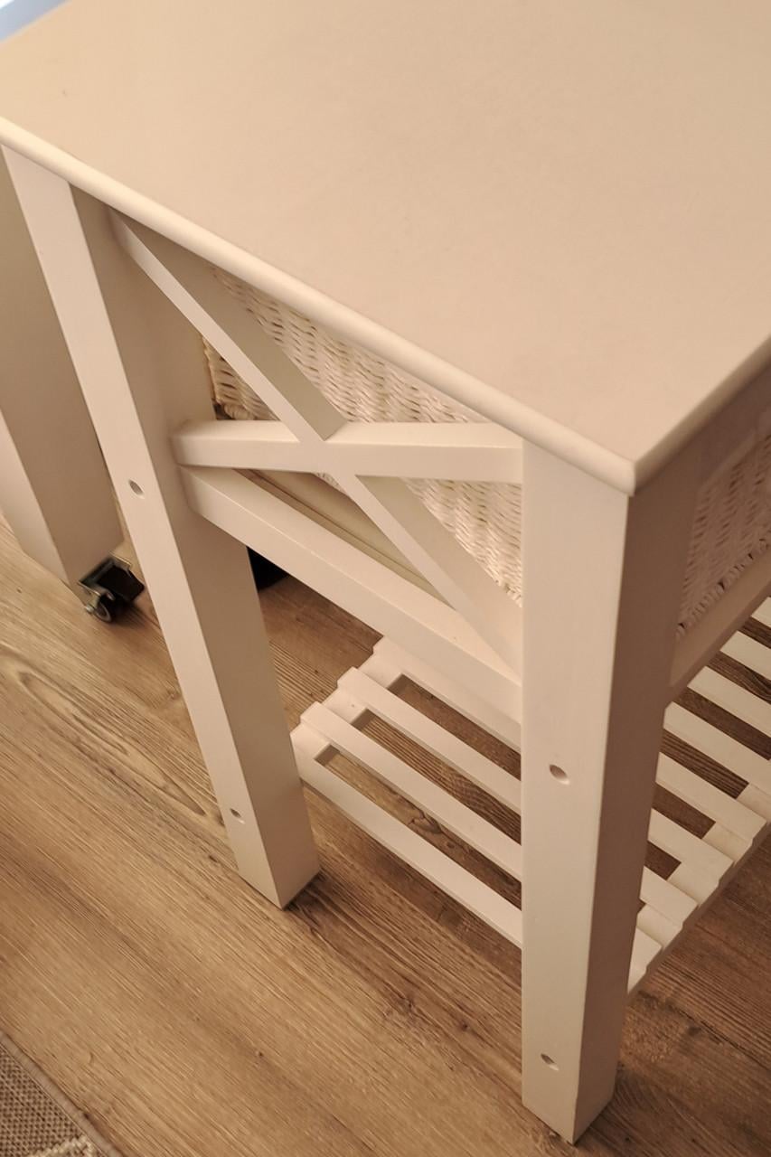 Haltafel met 3 manden en schoenenrek