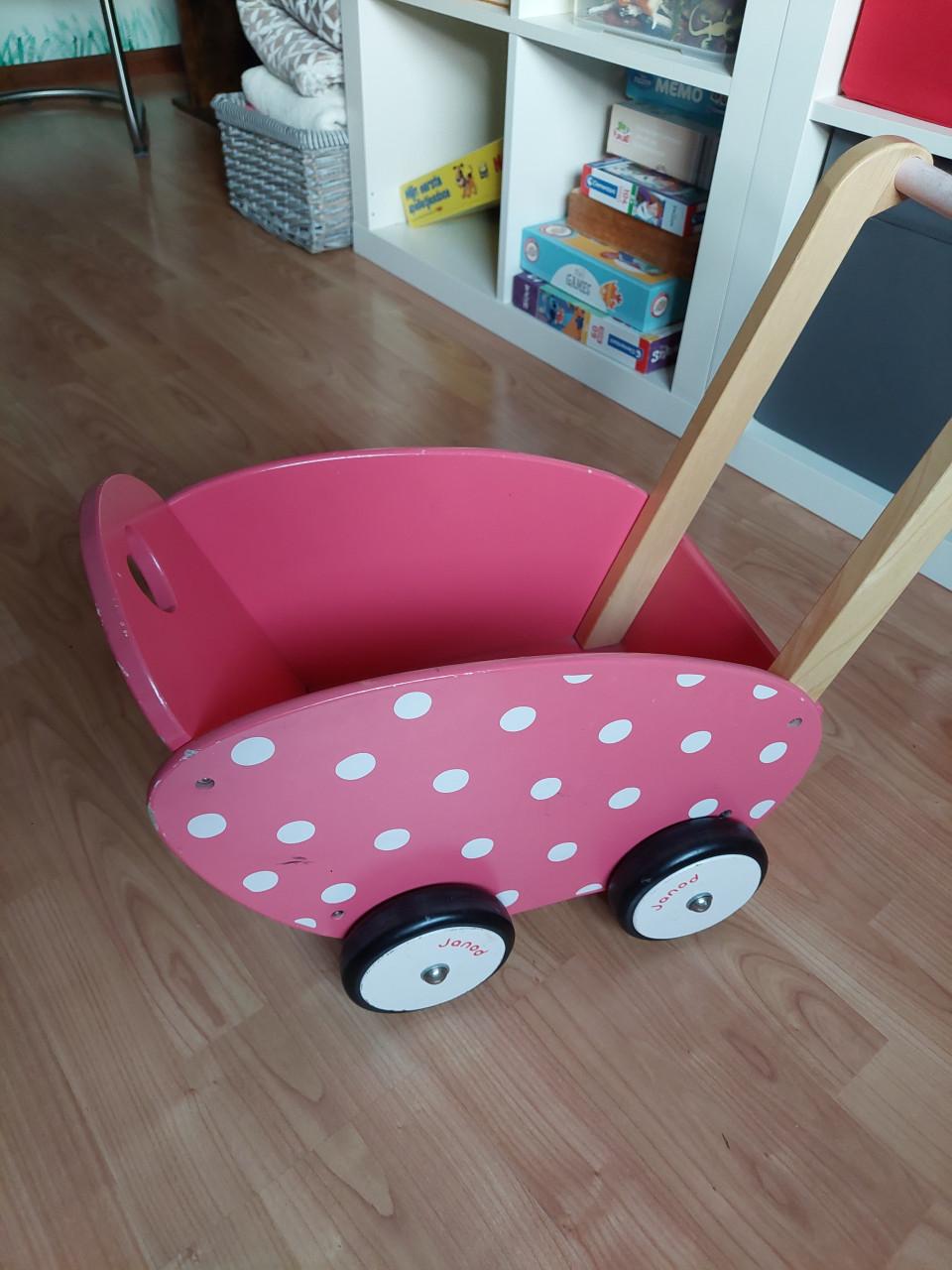 Poppenwagen hout