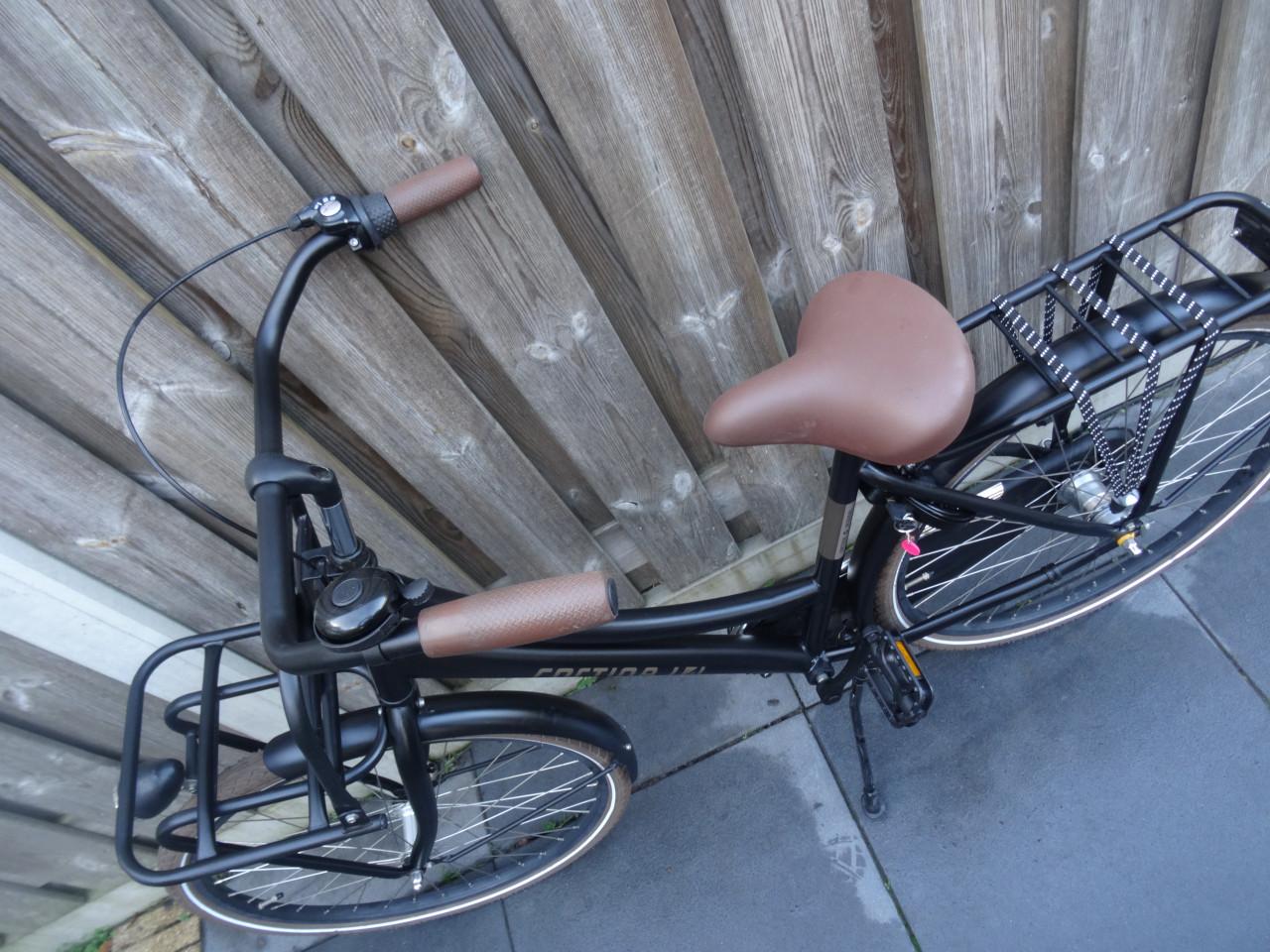 🌸 Cortina Transport U4 Mini M26 – 26 inch meisjesfiets (Jet Black Matt)