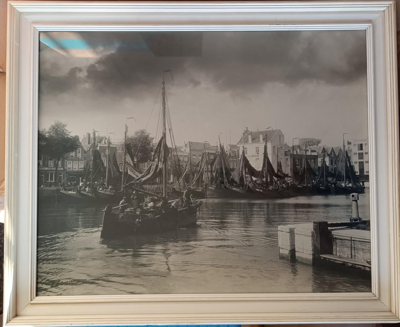 Vintage foto Vissershaven Vlissingen door Ch.L. Dert