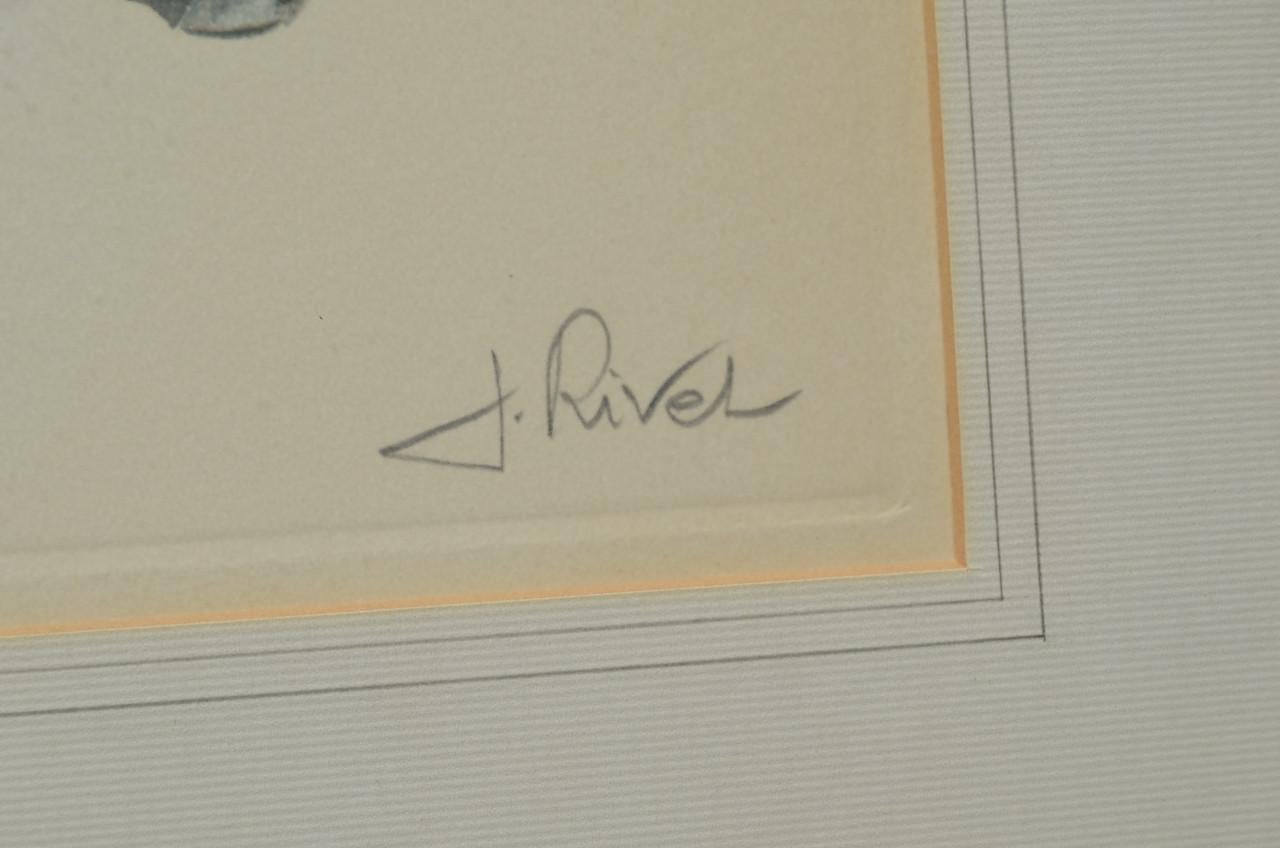 Schitterende Litho Paard Jean Rivet gesigneerd