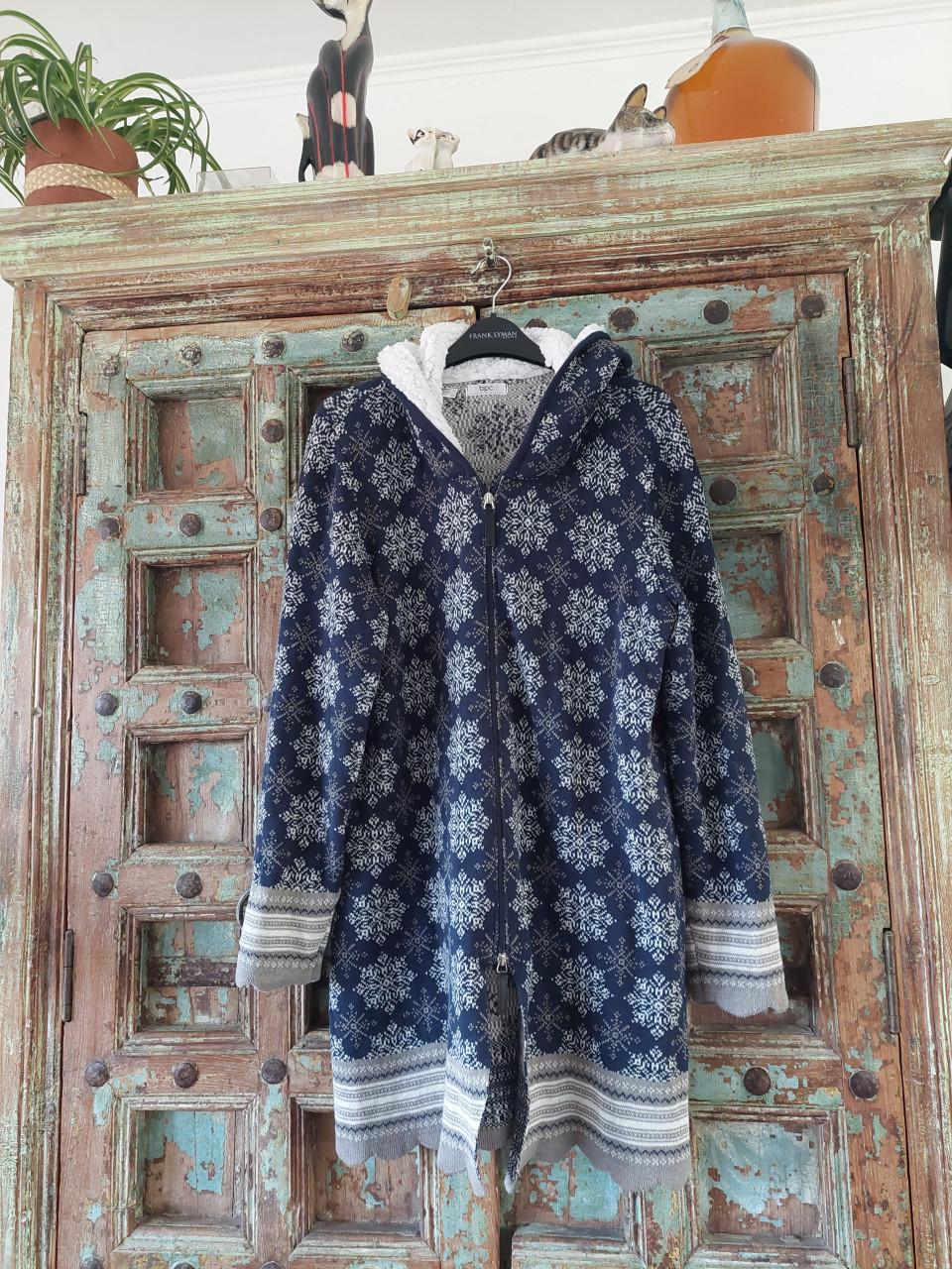 Nieuw Bonprix damesvest mt 40/42 marine/grijs