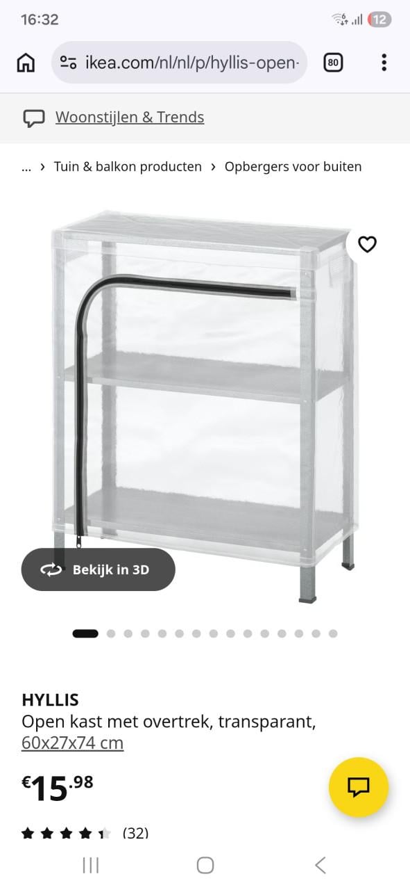 Kweektafel Elho met deksel en gratis kasje