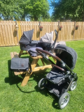 Complete 3 in 1 kinderwagen, netjes onderhouden