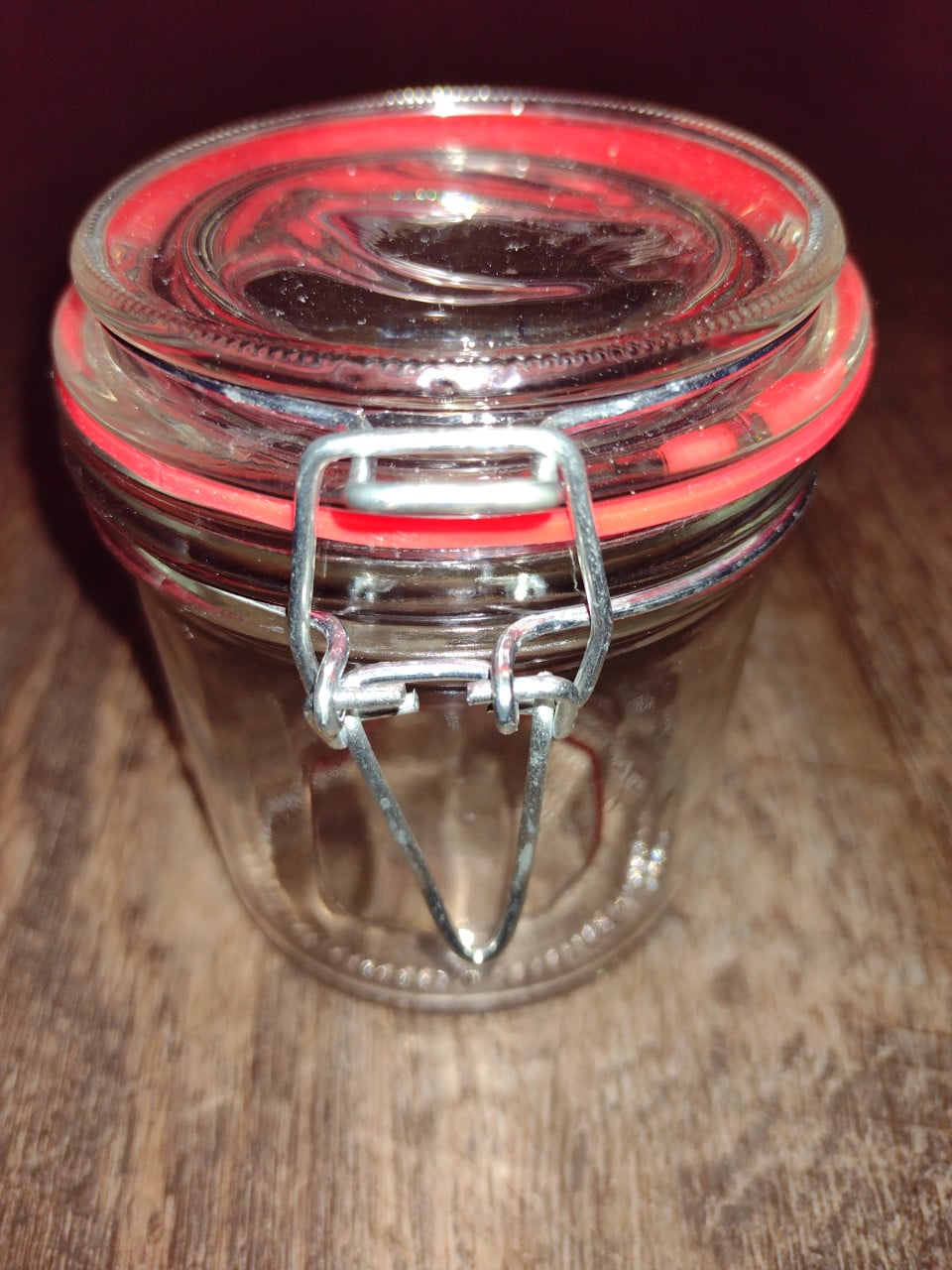 Weckpotje glas ongeveer 9 cm hoog