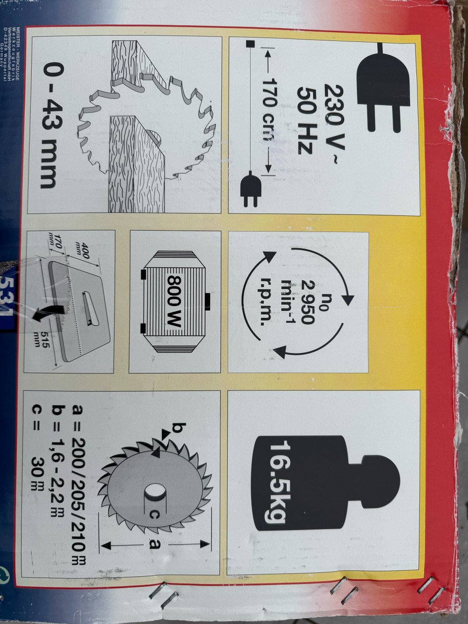 Zaagtafel in prima staat