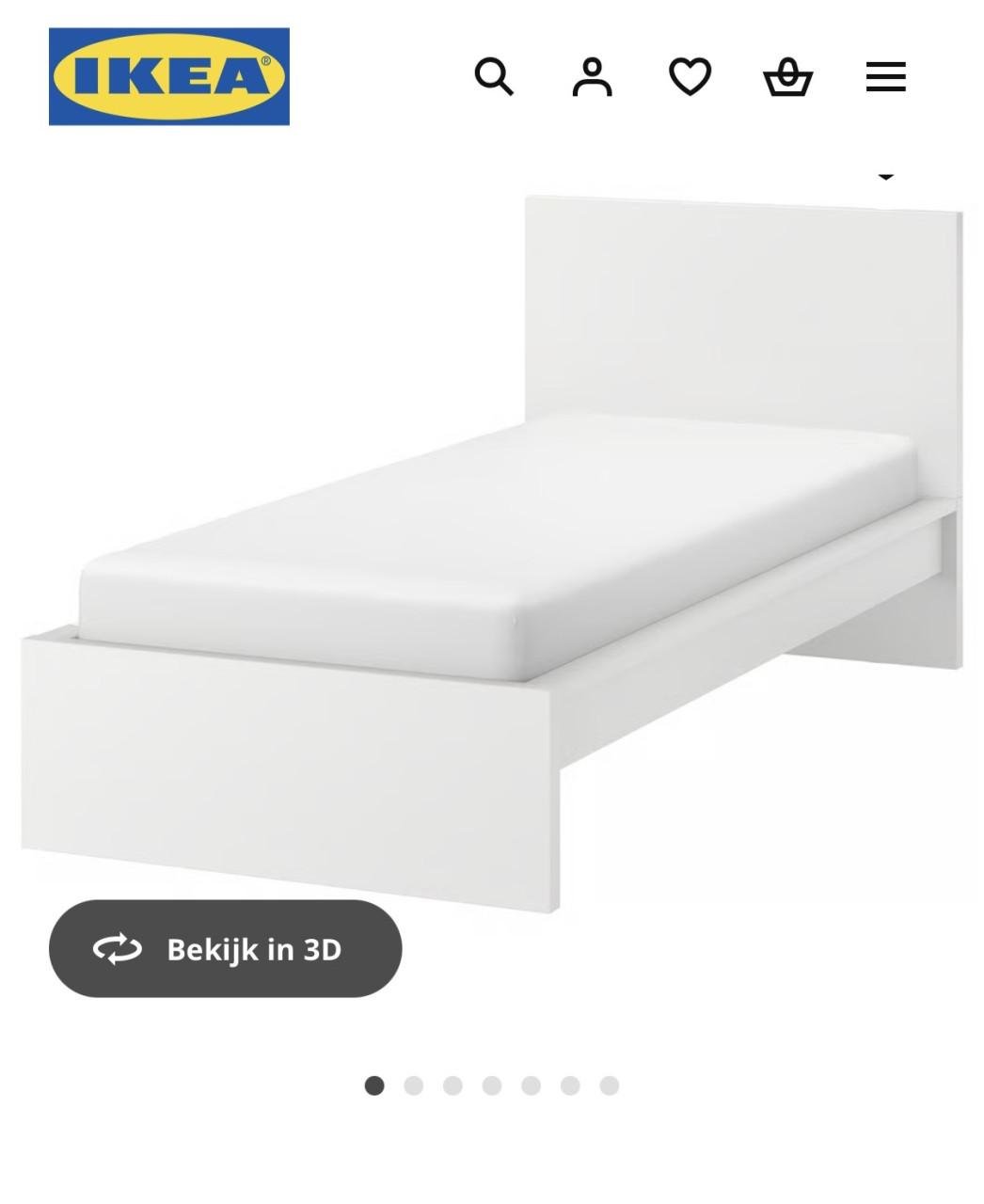 IKEA bed 1 persoon Malm incl lades
