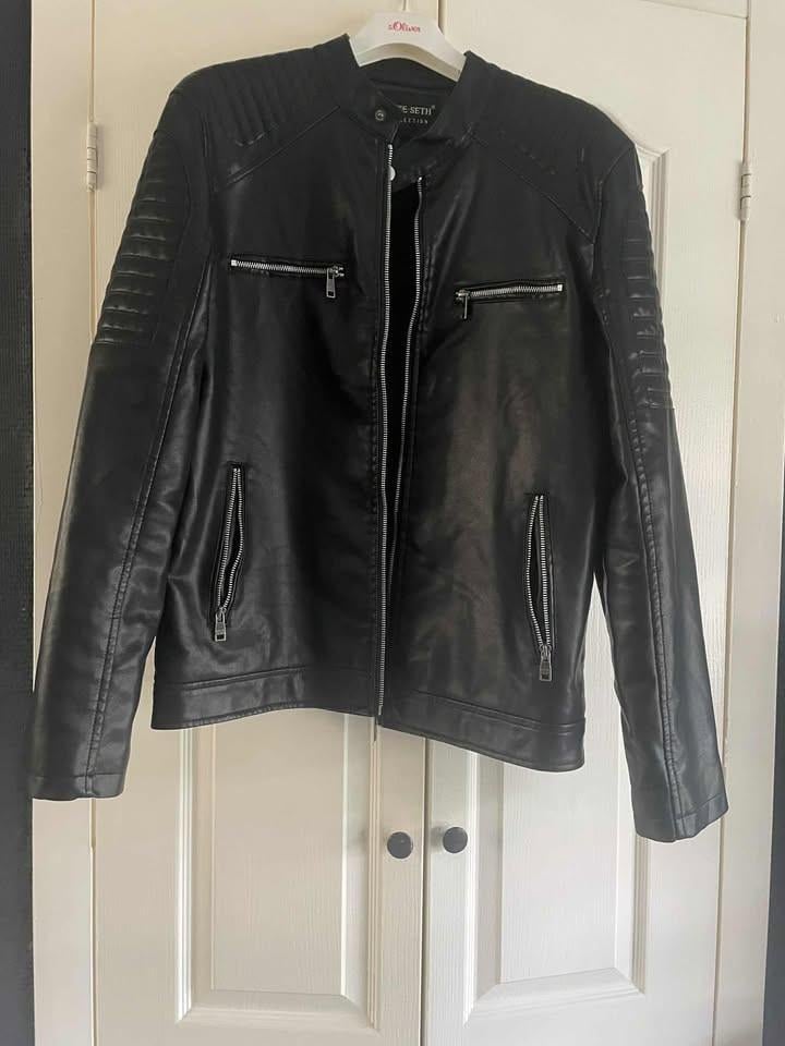 Nep leren heren  jas