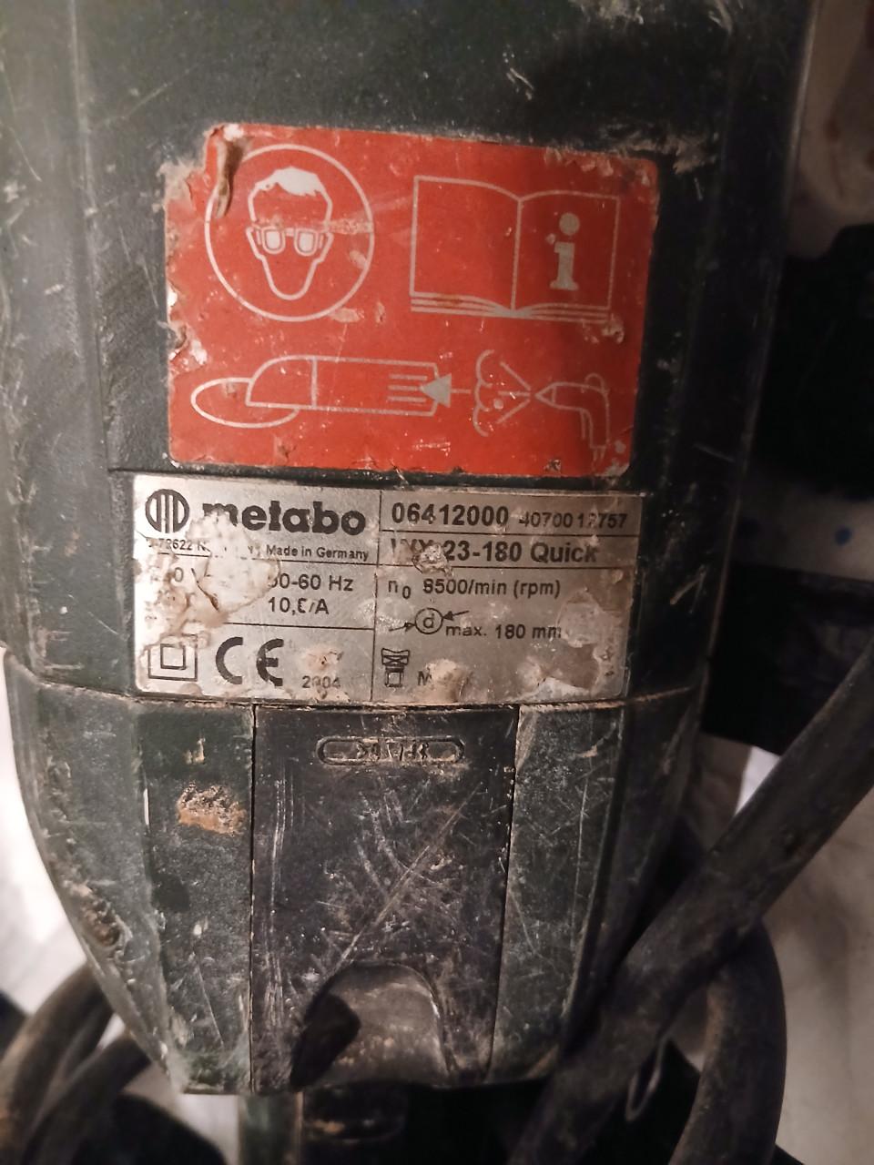 Metabo haakse slijper