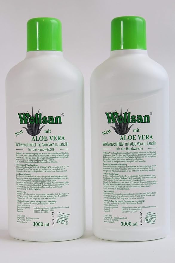 Wollsan - Wol fijnwasmiddel - 3 x 1000ML - met Aloë Vera -