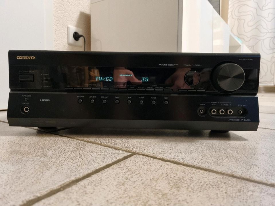 Refurbished, ONKYO TX-SR508 7.1 Surround. Zwart. Nu 125 euro